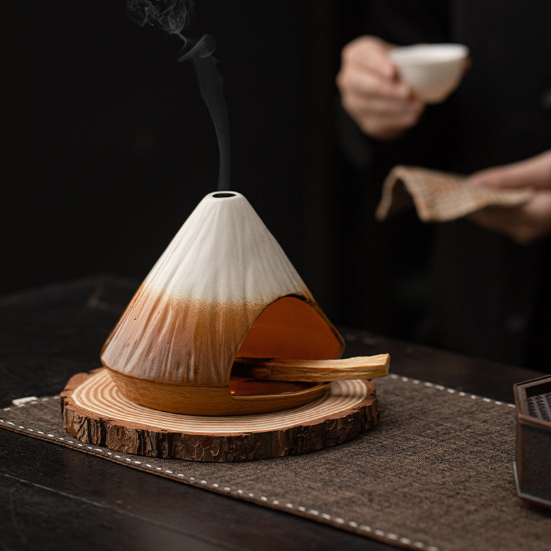 Gohobi Mount Fuji Ceramic Incense Fireplace