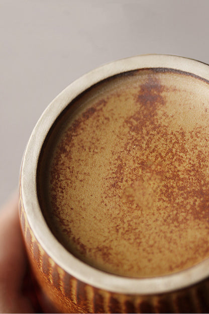 Gohobi Japanese Handmade Coffee Cup with Saucer 004