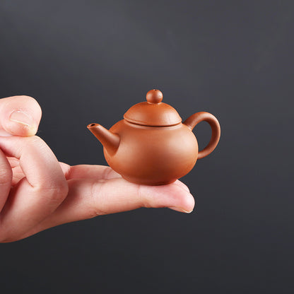 Gohobi Handmade Ceramic YiXing Clay Mini Teapot Ornament Tea pet