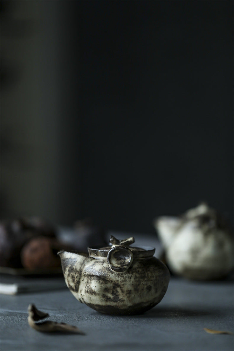 Gohobi Handmade Wood-fired Natual Ash Ceramic Gaiwan  Hohin Teapot