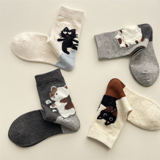 Gohobi Fuzzy Big Cat Heel Socks