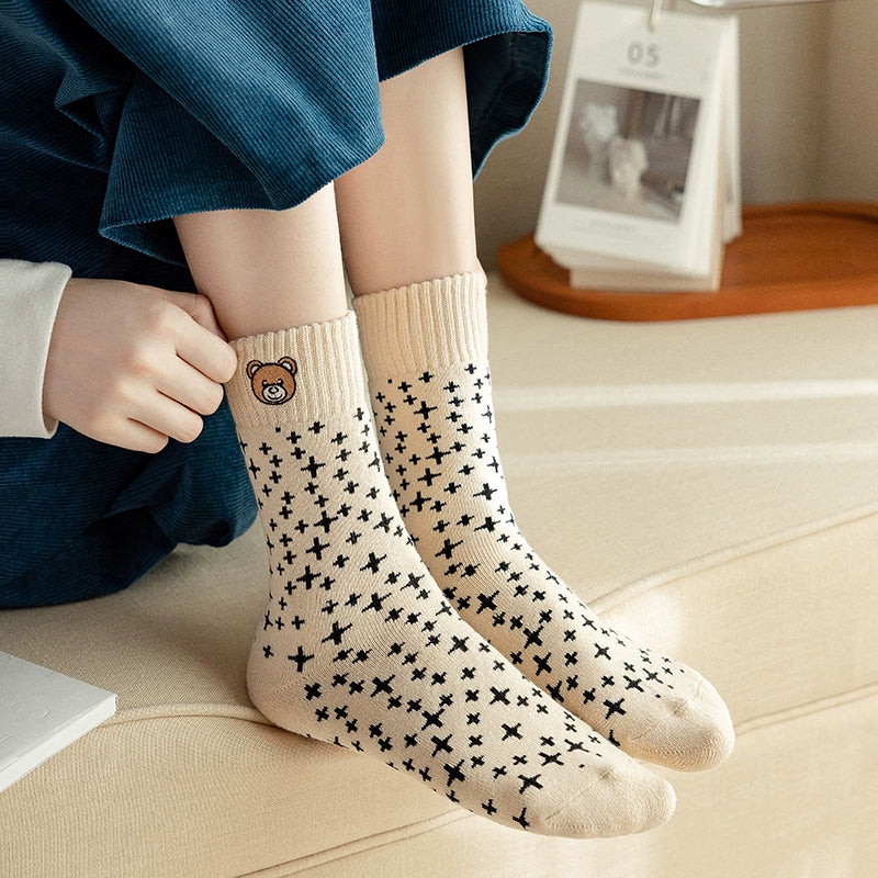 Gohobi Black Bear Animal Pattern Socks