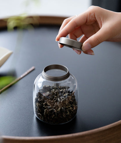 Gohobi Household Glass Tea Storage Jar