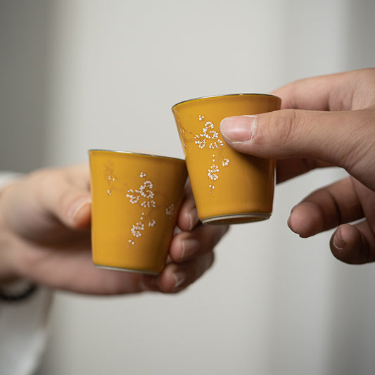 Gohobi Ming Yellow Handcrafted Tea Cup