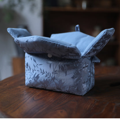 Gohobi Blue and Pink Large Teaware Storage Travel Bag Shifuku