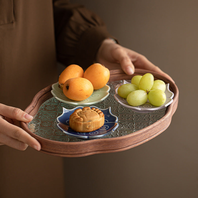 Gohobi Traditional Japanese Glazed Fruit Nuts Small Plate - Lianyun 012