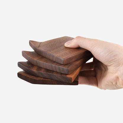 Gohobi Japanese Walnut Wood Angled Coaster