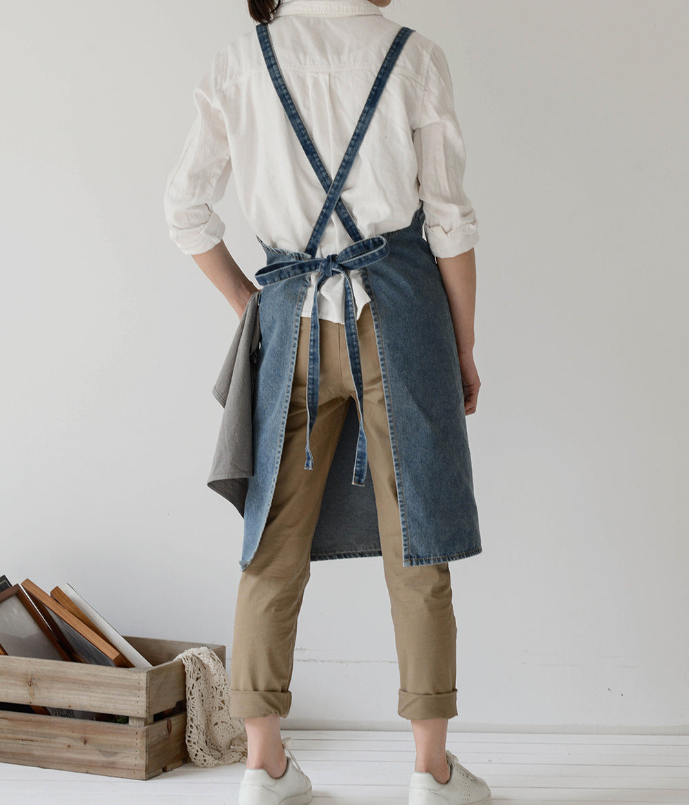 Gohobi Heavy-Duty Cotton Canvas Denim Apron
