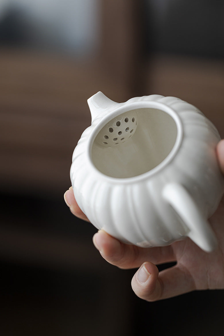 Gohobi Japanese-style Ash Glaze Handmade Ceramic Teapot