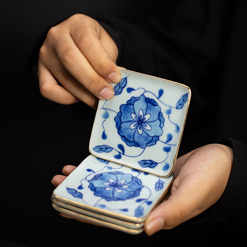 Gohobi Blue and White Porcelain Coaster