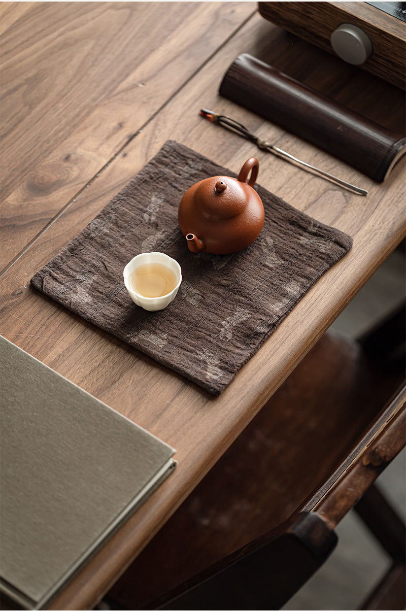 Torchon Gongfu en coton et lin teint à la main Gohobi