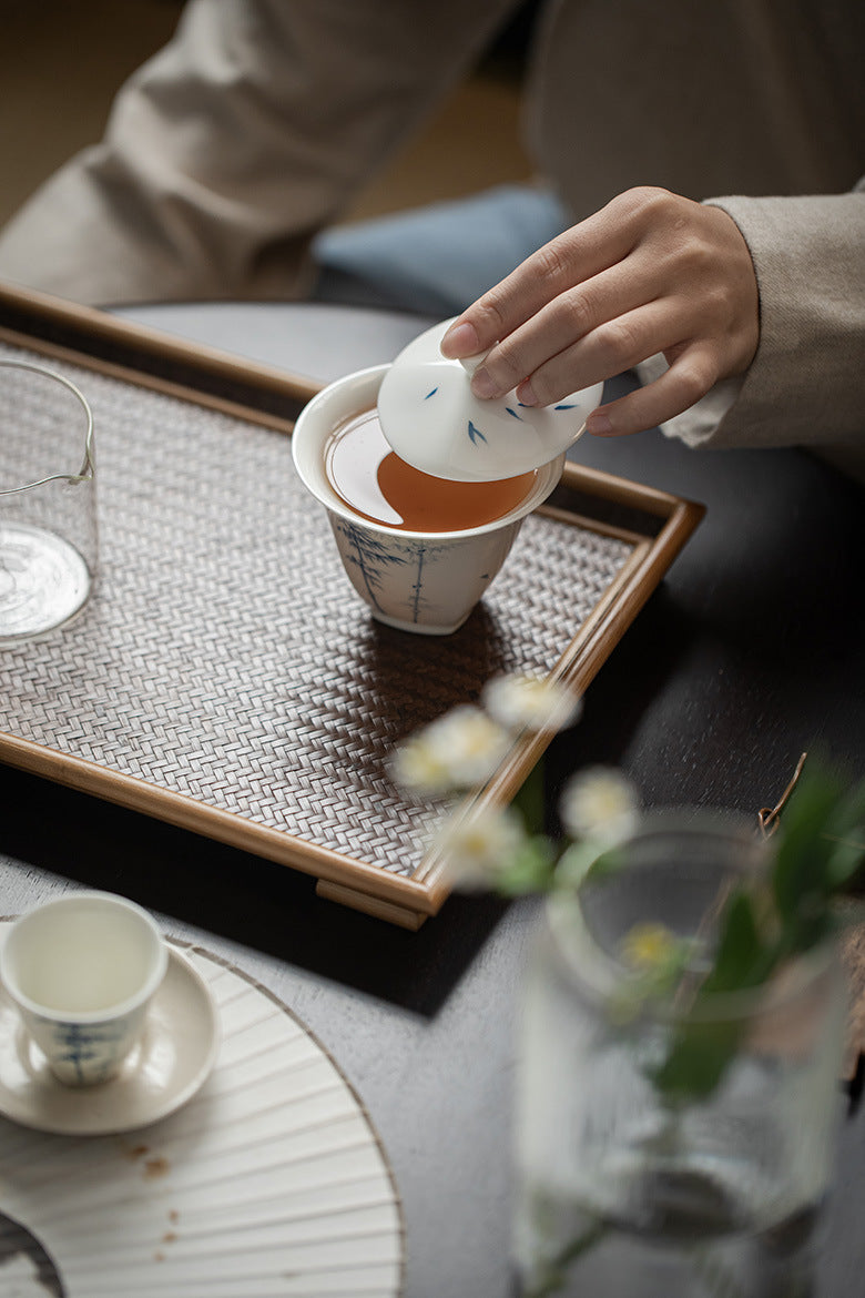 Gohobi Hand-Painted Bamboo Celadon Gaiwan