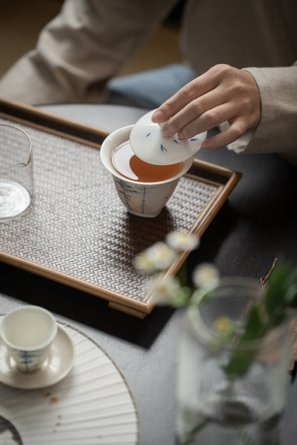 Gohobi Hand-Painted Bamboo Celadon Gaiwan