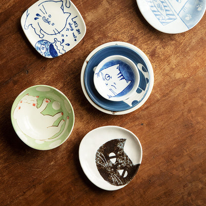 [Made In Japan] Gohobi Japanese Cats Plate