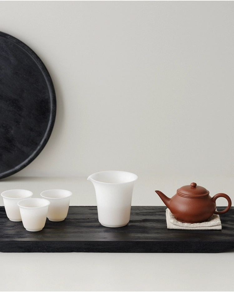 Plateau noir en bois carbonisé de style japonais Gohobi Wabi-Sabi 003