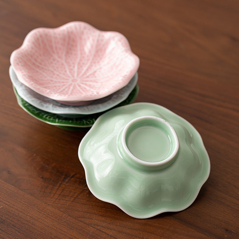 Gohobi Traditional Japanese Glazed Fruit Nuts Small Plate - Hibiscus 004