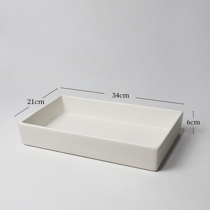 Gohobi Rectangular Ikebana Ceramic Vase – Japanese Style Flower Arrangement Vessel