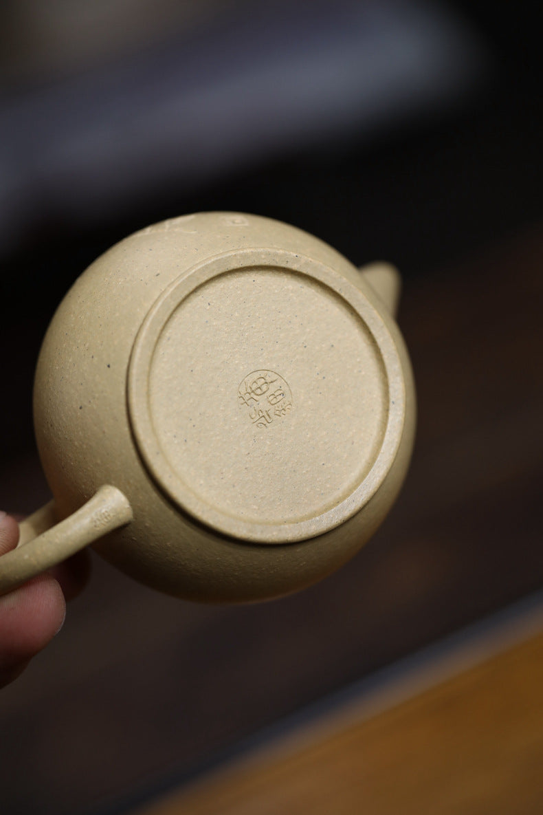 [Chingshui Tang 青水堂] Handmade Yixing Green Zisha Clay Xiaoping Teapot – 100ml Original Ore Benlu Caly with Inner Filter, Semi-Handmade Thin-Walled Gongfu Teapot