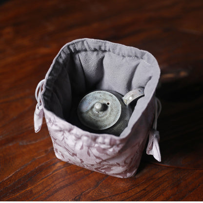 Gohobi Blue and Pink Teaware Storage Travel Bag