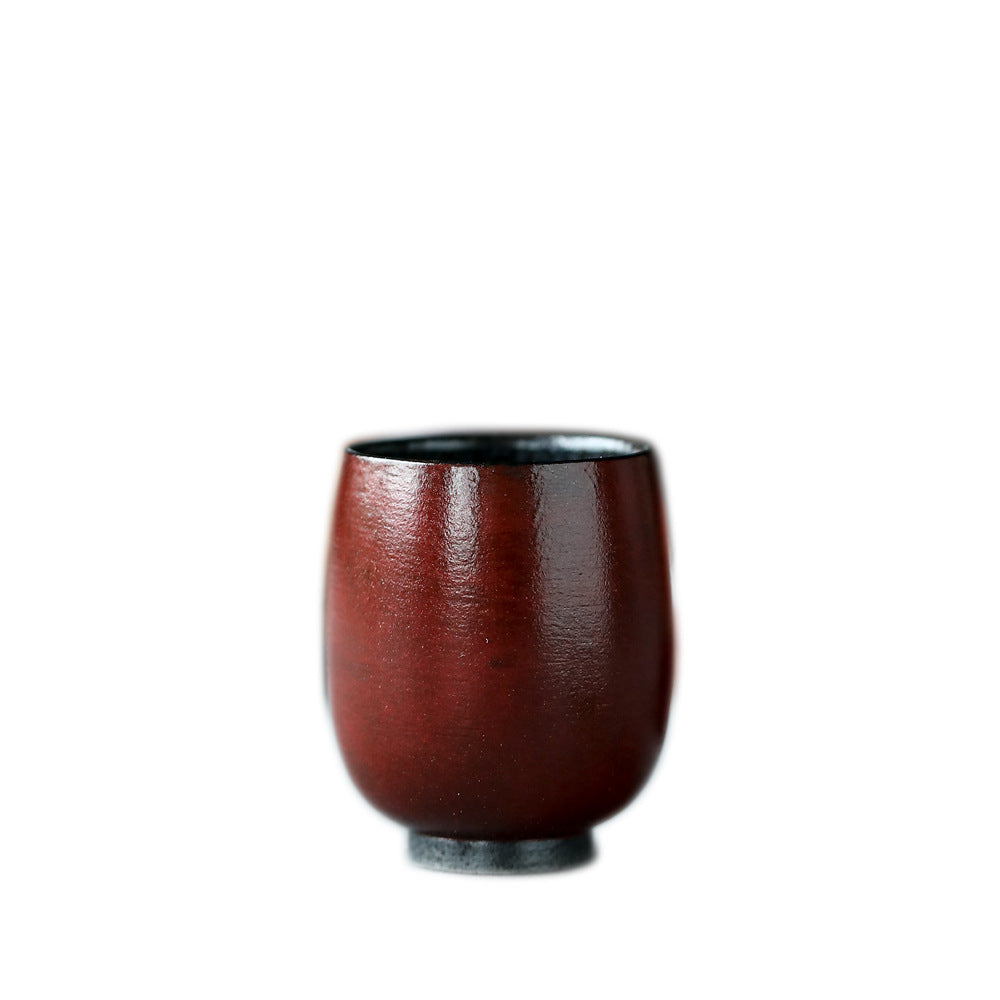 Gohobi Handmade Forbidden City Red Ceramic Tea Cup (Tall 40ml version)