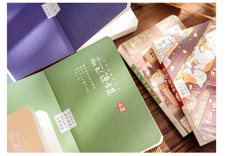 Gohobi Japanese Cat Magnetic Notebook, Monthly Planner, Study Notebook, Pocket Diary