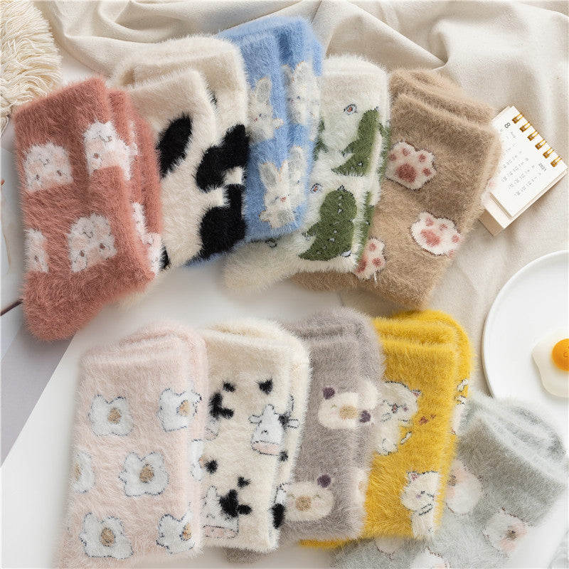 Gohobi Cute Animals Fleece Socks