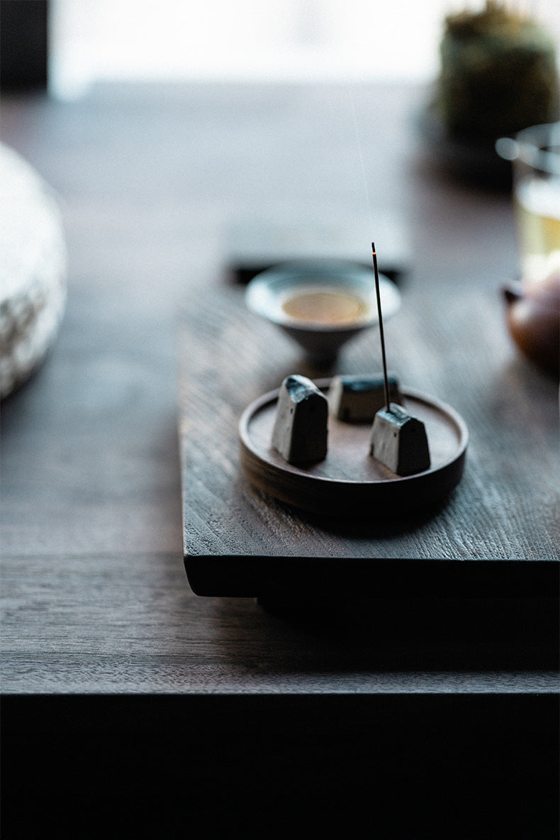 Gohobi Handmade Japanese Style Incense Holder – Zen Ceramic Incense Plug Tray