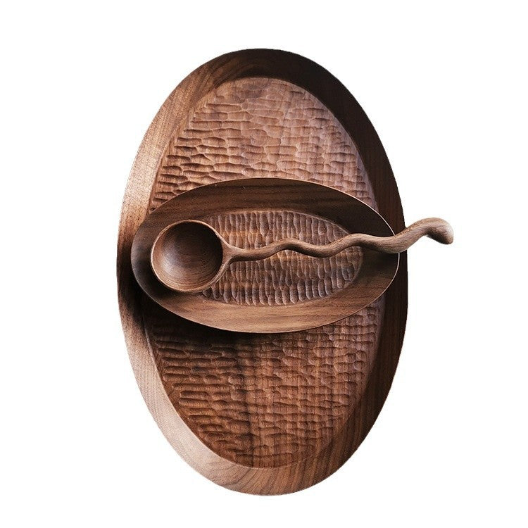 Gohobi Handmade Walnut Tray and Spoon