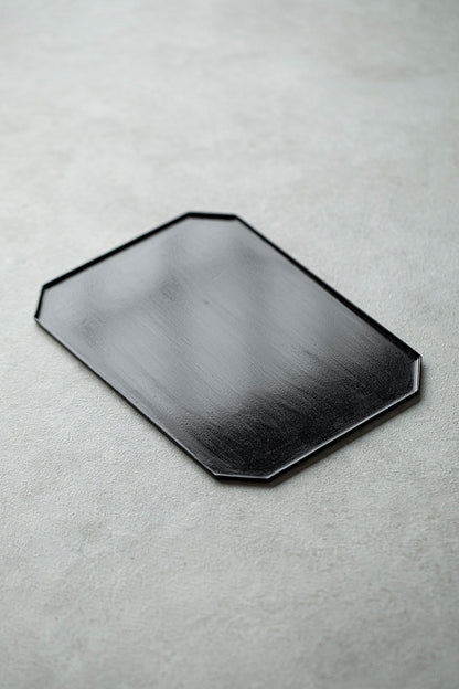 Plateau rectangulaire en fer noir style japonais Gohobi Wabi-Sabi 008