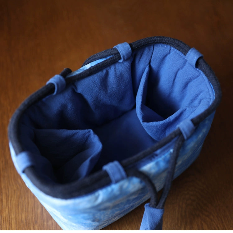 Gohobi Large Dyed Fabric Teaware Storage Travel Bag