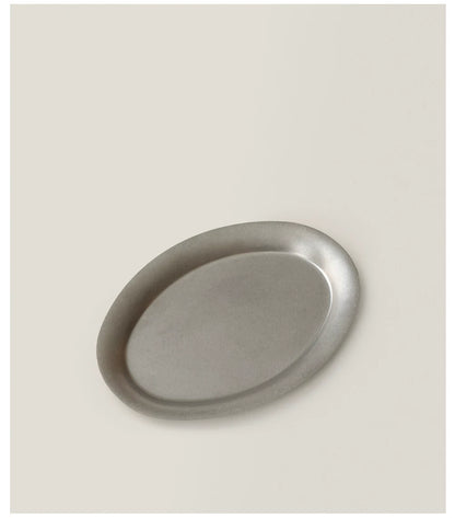 Gohobi Vintage-Style 304 Stainless Steel Oval Plate