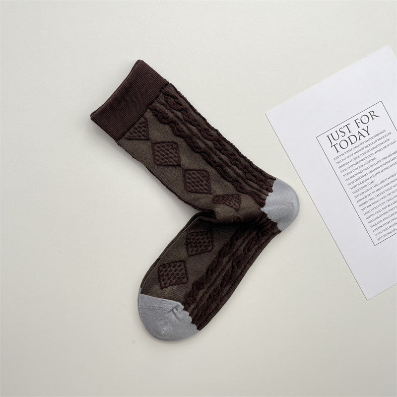 Gohobi Japanese 3D Floral Mid-Calf Socks