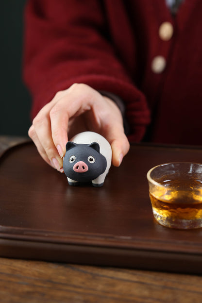 Roaring Gongtang purple sand tea pet pig ornament boutique can raise Jingtang pig personalized tea play tea table tea table tea set accessories