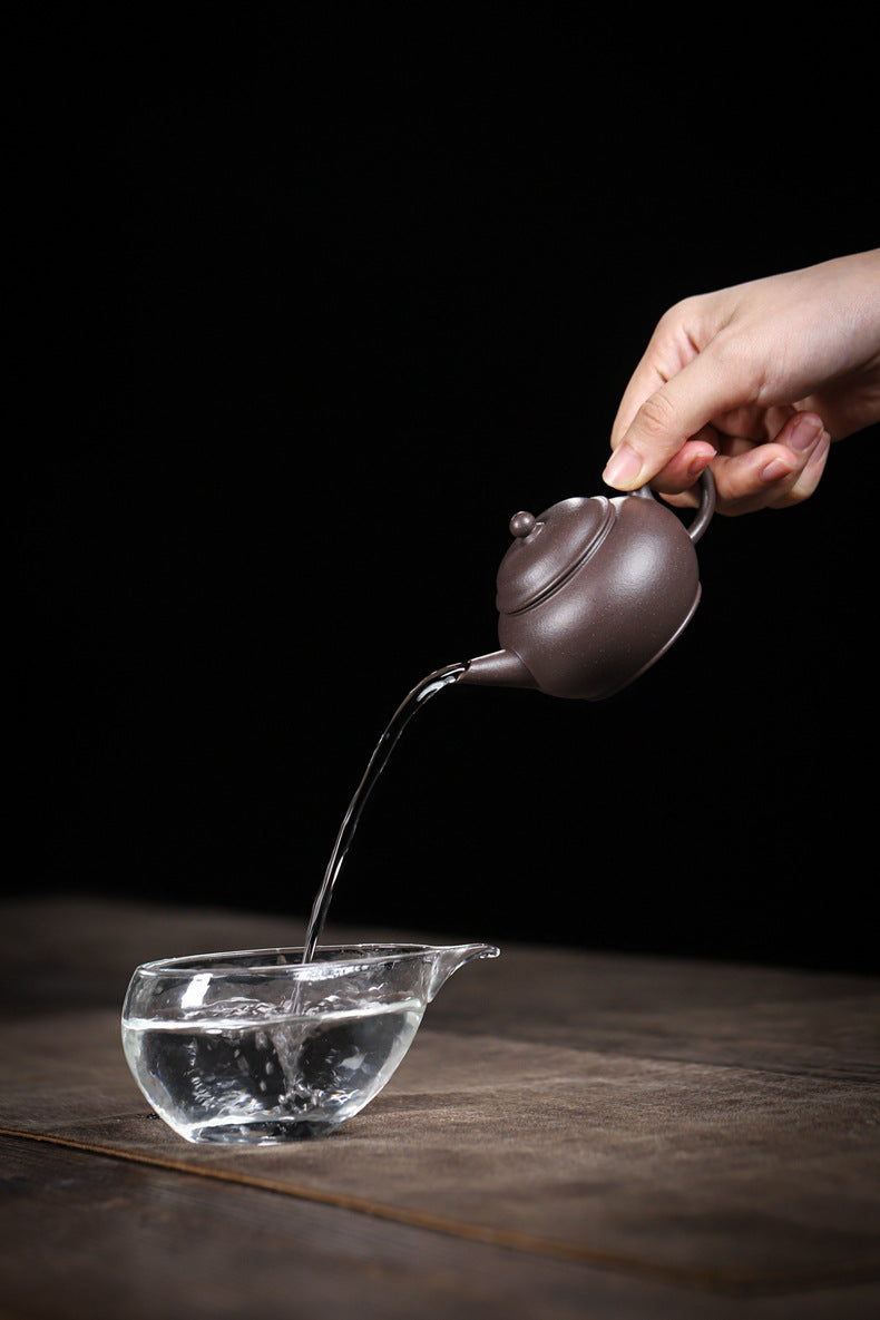 [Chingshui Tang 青水堂] Handmade Yixing Celadon Zisha Clay Shui Ping Teapot 100ml – Original Ore Tianqing Clay Thin-Walled Gongfu Tea Teapot with Built-In Filter