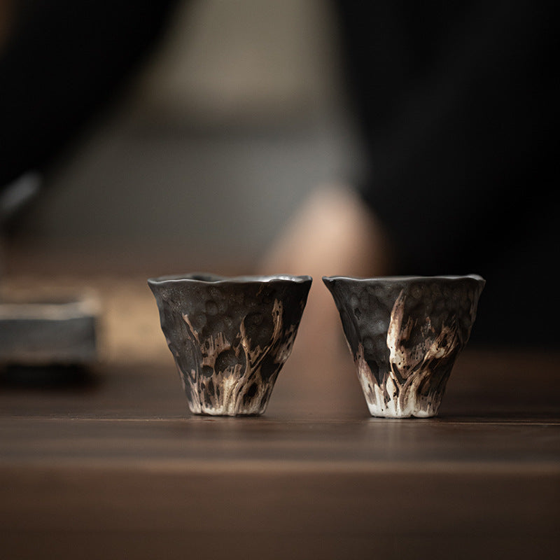 Gohobi Handmade Black Wabi-sabi Tea Cup