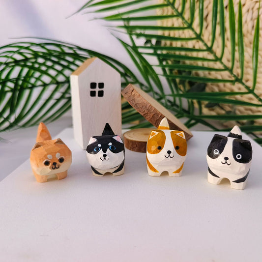 Gohobi Handcrafted Wooden Shiba Inu Dog Ornament
