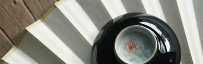 [賦山敘 x Gohobi] “Ink Bamboo & Crane” Kuikou Master Cup – Hand-Painted Jingdezhen Ceramic Tasting Cup