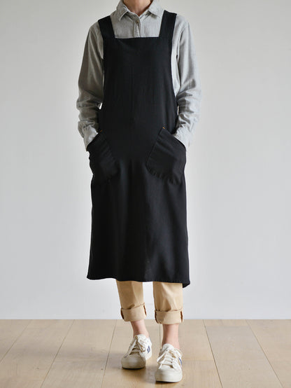 Gohobi Japanese Minimalist Linen Gardening Apron