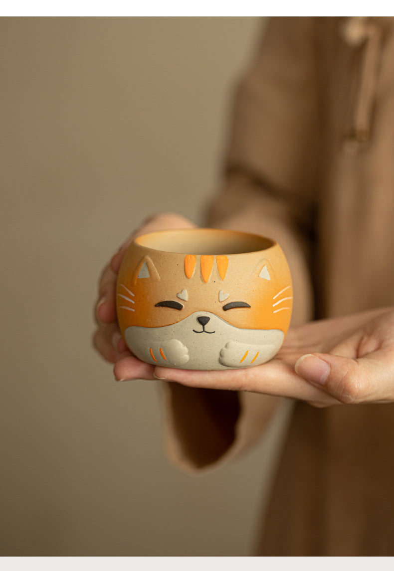 Gohobi Hand-painted Cat Master Tea Cup Coffee Mug
