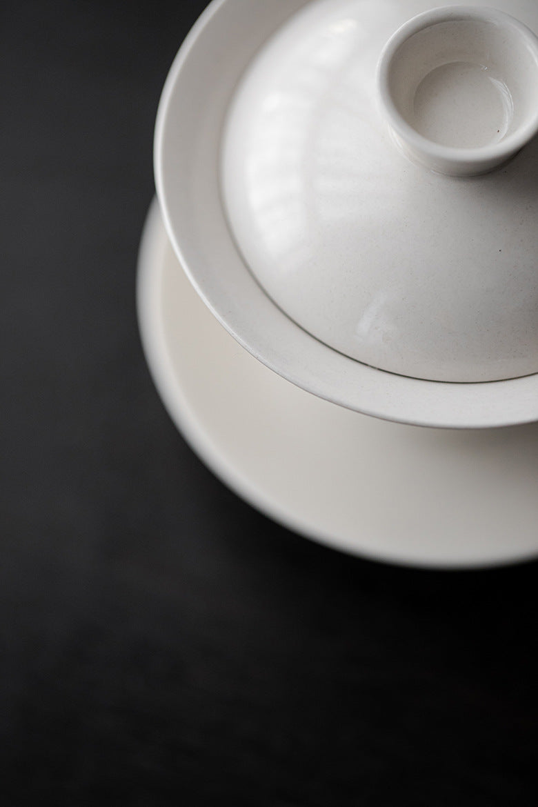 Gohobi Handmade Grass Ash Glaze Sancai Gaiwan