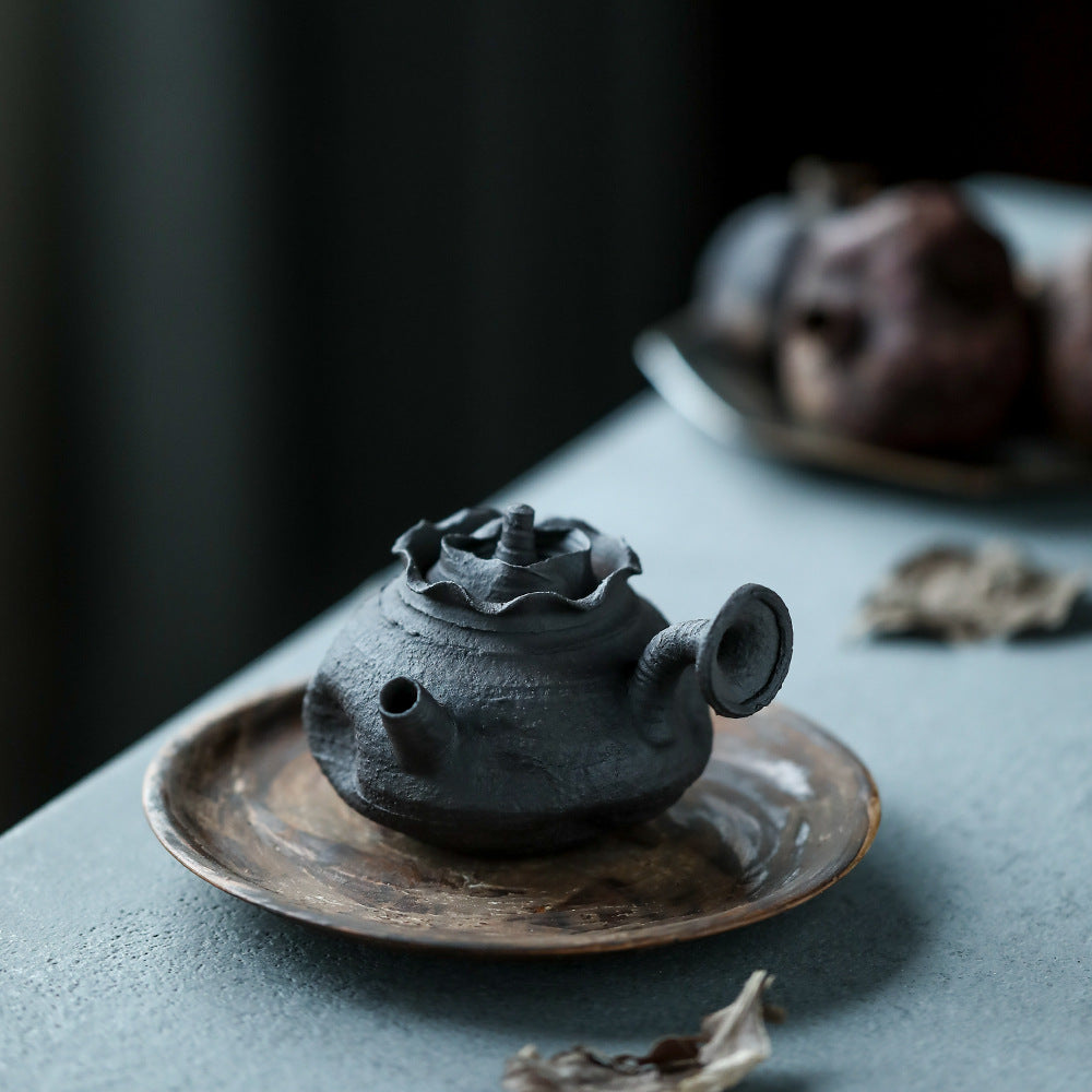 Gohobi Handmade Japanese Style Purple Clay Black Teapot