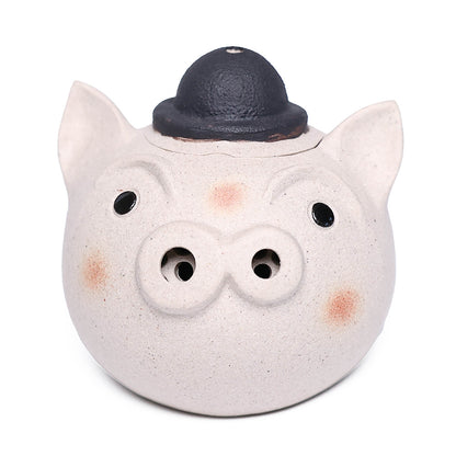 Gohobi Yixing Purple Clay Pig Head Teapot – Handmade Cute Pig Teapot