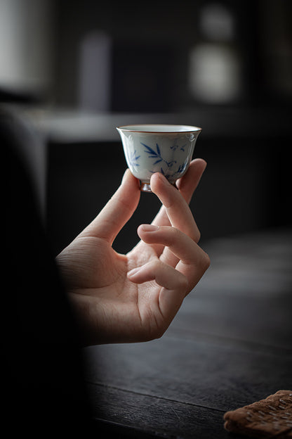 Gohobi Hand-Painted Bamboo Vintage-Style Tea cup