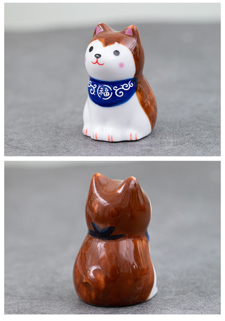 Gohobi Handmade Ceramic Shiba Inu Ornament