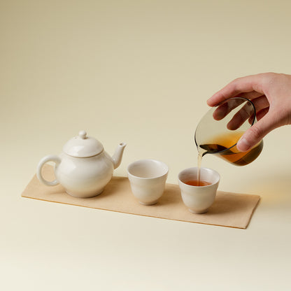 Gohobi Rustic Ash Glaze Travel Tea Set