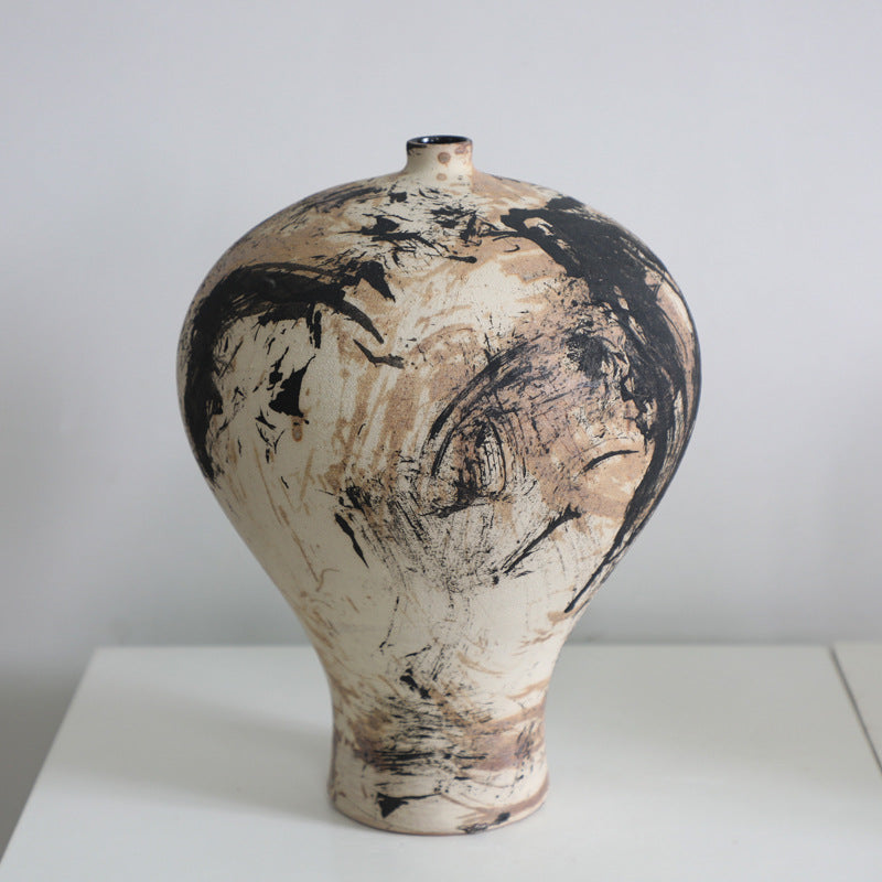 Gohobi Original Oil Painting Designer Ceramic Vase