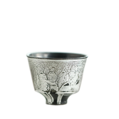 Gohobi Handmade Ceramic Forst Silver Tea Cup