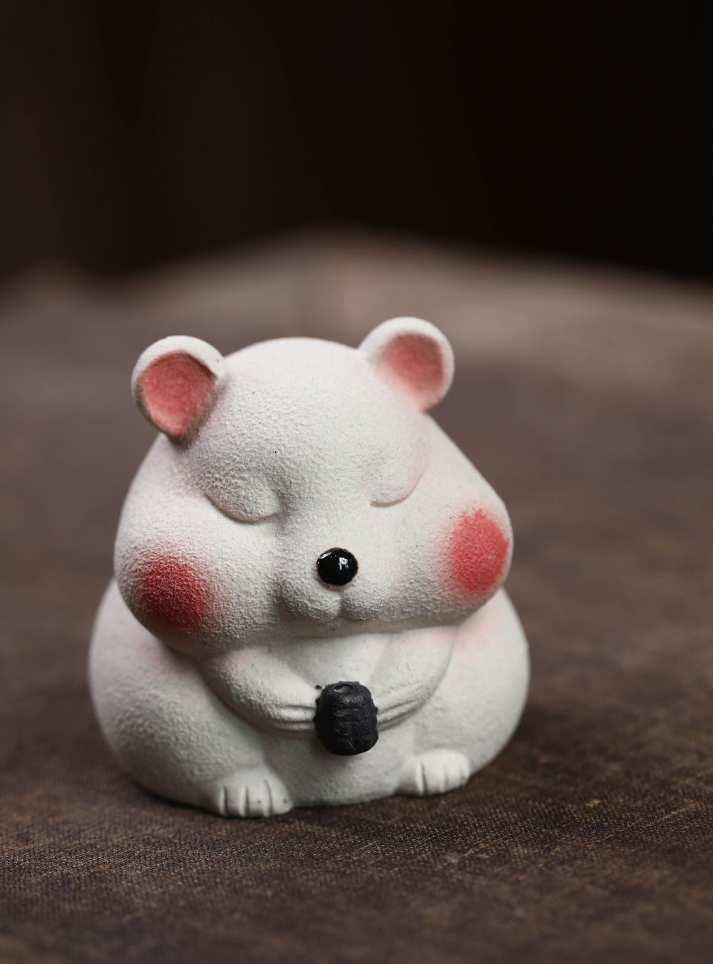 Gohobi Yixing Purple Clay Mouse Tea Pet – Handmade Lucky Ornament