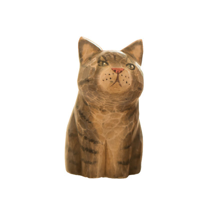 Gohobi Handcrafted Wooden Vintage Cat Ornament