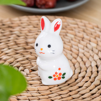 Gohobi Handmade Ceramic White Rabbit Ornament